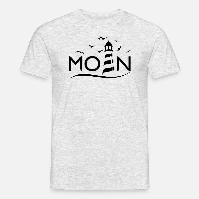 Moin - Männer T-Shirt - Grau meliert