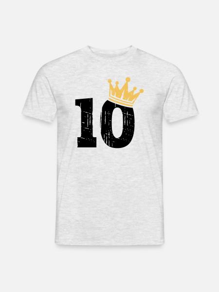 10 Crown 10th Birthday 10 Years - Men's T-Shirt - heather grey