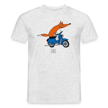 Smart moped driver - Men's T-Shirt - heather grey - Front - AI Model Male 178 dark (178cm)