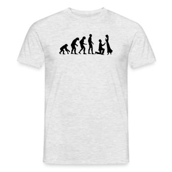 ÉVOLUTION DU MARIAGE ! - T-shirt homme - gris chiné - Devant - AI Model Male 178 dark (178cm)