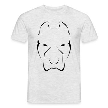 Pitbull Angry - T-shirt homme - gris chiné - Devant - AI Model Male 178 dark (178cm)