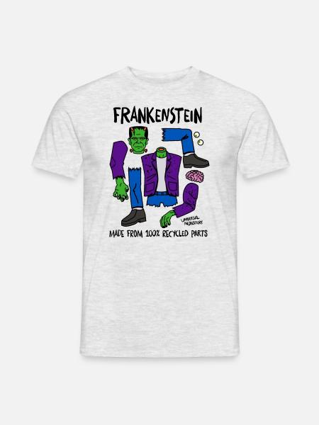 Universal Monsters Körperteile Von Frankenstein - Männer T-Shirt - Grau meliert