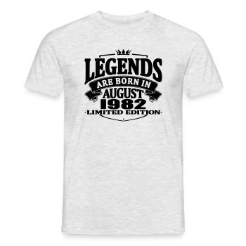 Legenden werden im August 1982 geboren - Männer T-Shirt - Grau meliert - Vorne - AI Model Male 178 dark (178cm)