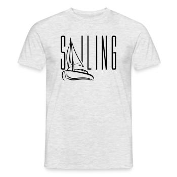 navigation logo texte amis membre d'équipage membr - T-shirt homme - gris chiné - Devant - AI Model Male 178 dark (178cm)