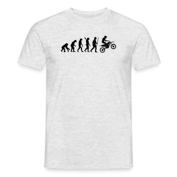 MOTORRAD EVOLUTION - Männer T-Shirt - Grau meliert - Vorne - AI Model Male 178 dark (178cm)
