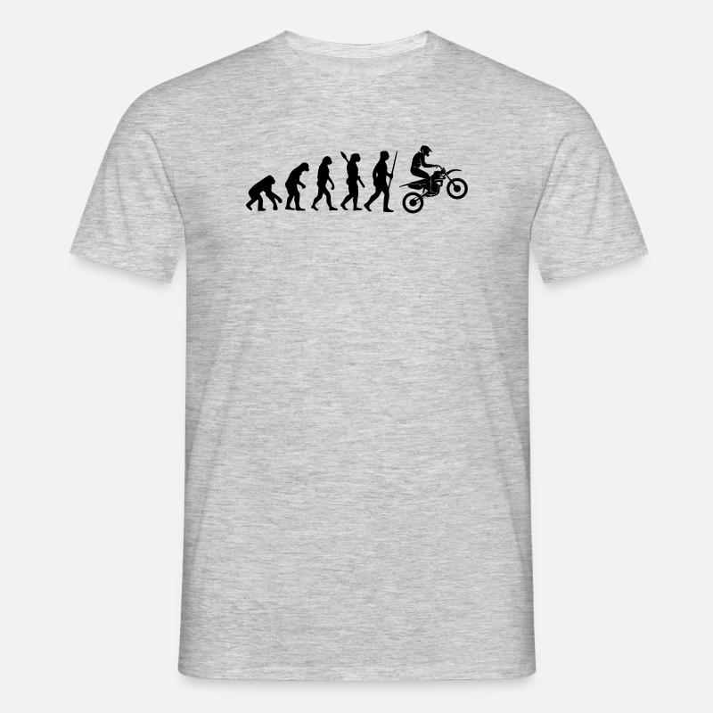 MOTORCYCLE EVOLUTION - Men's T-Shirt - heather grey