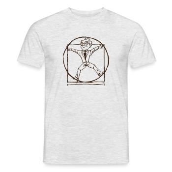Da Vinci Human pour les capitalistes et les investisseurs - T-shirt homme - gris chiné - Devant - AI Model Male 178 dark (178cm)