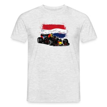 Racecar - Holland Flag - Männer T-Shirt - Grau meliert - Vorne - AI Model Male 178 dark (178cm)