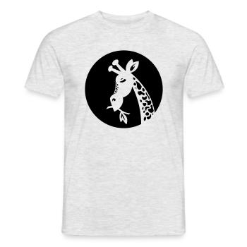 Giraffe - girafe - safari - Men's T-Shirt - heather grey - Front - AI Model Male 178 dark (178cm)