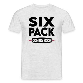 Sport Six Pack Muscles Bodybuilding - Men's T-Shirt - heather grey - Front - AI Model Male 178 dark (178cm)