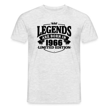 Legenden sind 1966 geboren - Männer T-Shirt - Grau meliert - Vorne - AI Model Male 178 dark (178cm)