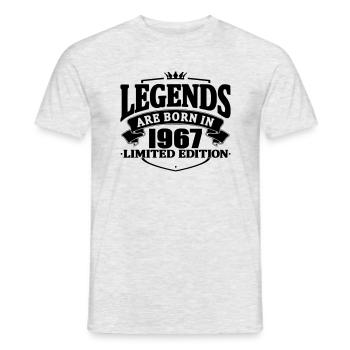 Legenden sind 1967 geboren - Männer T-Shirt - Grau meliert - Vorne - AI Model Male 178 dark (178cm)