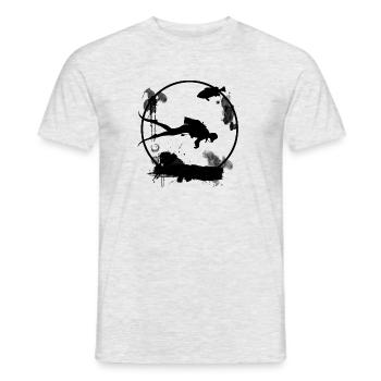 Diving Diving Cool Retro Style - Men's T-Shirt - heather grey - Front - AI Model Male 178 dark (178cm)