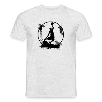 Basketball Love Love Black - Men's T-Shirt - heather grey - Front - AI Model Male 178 dark (178cm)