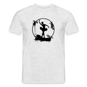 Ballet Ballerina Elegant Black - Men's T-Shirt - heather grey - Front - AI Model Male 178 dark (178cm)