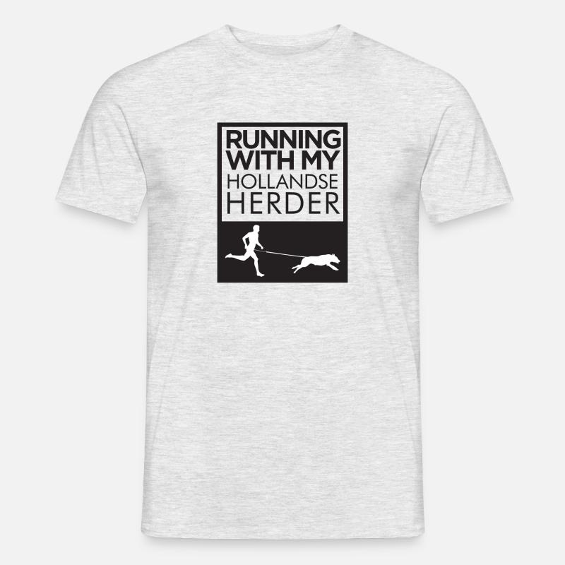Holländischer Schäferhund - Männer T-Shirt - Grau meliert