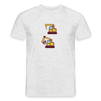 Bagger Excavator Fahrer Geschenk Geschenkidee - Männer T-Shirt - Grau meliert - Vorne - AI Model Male 178 dark (178cm)