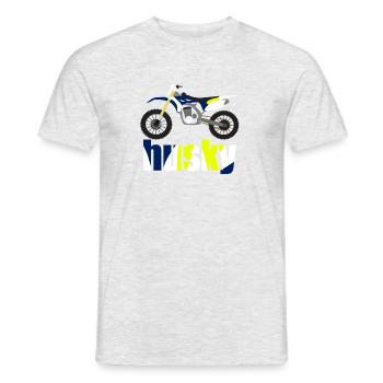 Husky Enduro Cross Gift Idea - Men's T-Shirt - heather grey - Front - AI Model Male 178 dark (178cm)