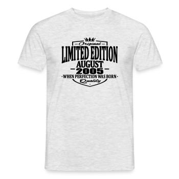 Limitierte Ausgabe August 2005 - Männer T-Shirt - Grau meliert - Vorne - AI Model Male 178 dark (178cm)