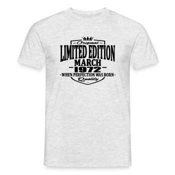 Limitierte Auflage März 1972 - Männer T-Shirt - Grau meliert - Vorne - AI Model Male 178 dark (178cm)