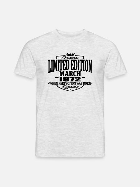 Limitierte Auflage März 1972 - Männer T-Shirt - Grau meliert
