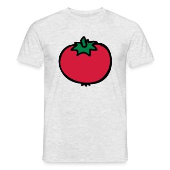 Tomate Tomato Tomaten pomodoro - Männer T-Shirt - Grau meliert - Vorne - AI Model Male 178 dark (178cm)