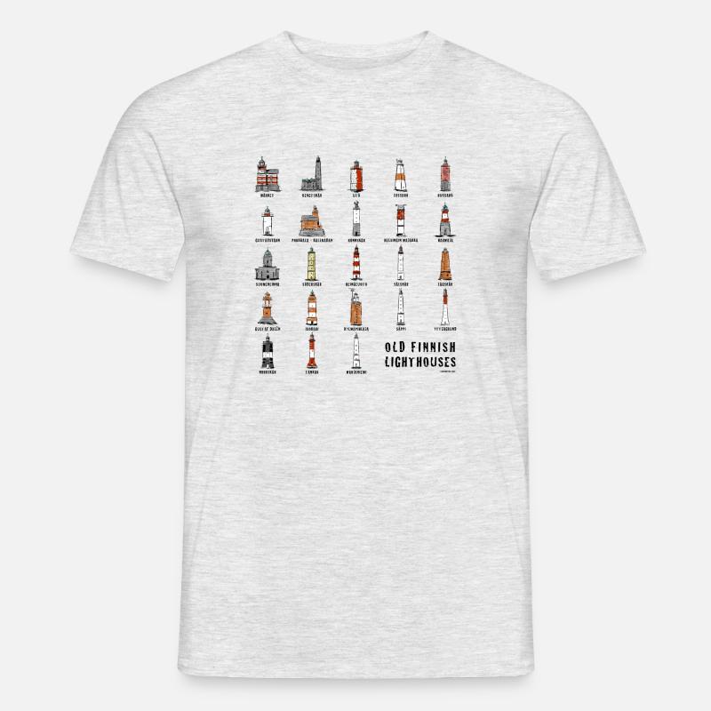 FINNISH LIGHTHOUSE Hemden, Textilien und Geschenkartikel - Männer T-Shirt - Grau meliert