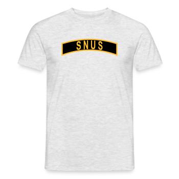 SNUS BOW - Men's T-Shirt - heather grey - Front - AI Model Male 178 dark (178cm)