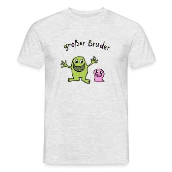 Großer Bruder - Männer T-Shirt - Grau meliert - Vorne - AI Model Male 178 dark (178cm)