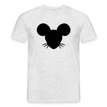 Mouse Mouse Head - Men's T-Shirt - heather grey - Front - AI Model Male 178 dark (178cm)