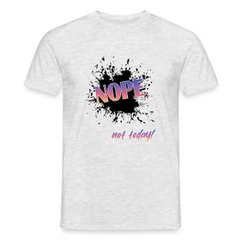 Nope not today - Männer T-Shirt - Grau meliert - Vorne - AI Model Male 178 dark (178cm)
