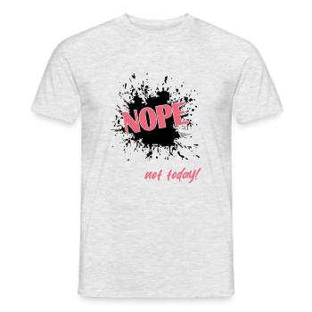 Nope not today - Männer T-Shirt - Grau meliert - Vorne - AI Model Male 178 dark (178cm)
