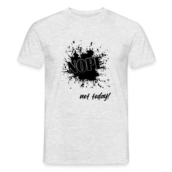 Nope not today - Männer T-Shirt - Grau meliert - Vorne - AI Model Male 178 dark (178cm)