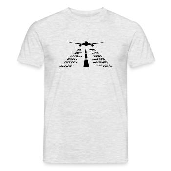 plane - Men's T-Shirt - heather grey - Front - AI Model Male 178 dark (178cm)