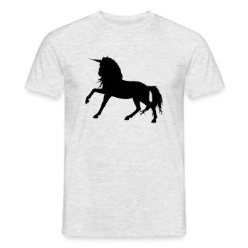 Süßes Einhorn / Einhorn Geschenk Geschenkidee - Männer T-Shirt - Grau meliert - Vorne - AI Model Male 178 dark (178cm)