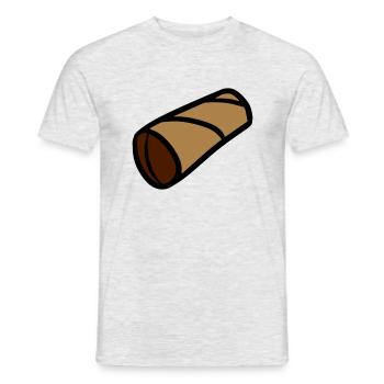 PQ Rouleau de papier hygiénique - T-shirt homme - gris chiné - Devant - AI Model Male 178 dark (178cm)