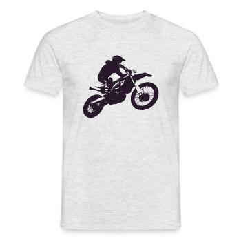 Motorcross - T-shirt homme - gris chiné - Devant - AI Model Male 178 dark (178cm)