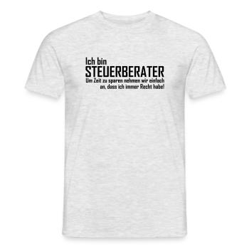 ich bin steuerberater - Männer T-Shirt - Grau meliert - Vorne - AI Model Male 178 dark (178cm)