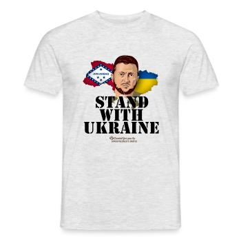 Ukraine Arkansas - Men's T-Shirt - heather grey - Front - AI Model Male 178 dark (178cm)