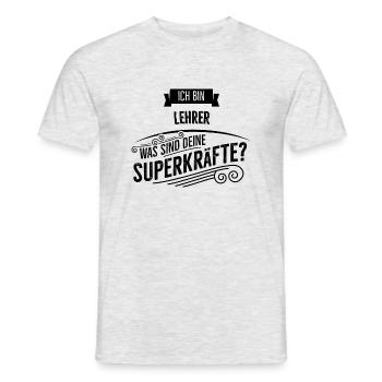 Lehrer - Männer T-Shirt - Grau meliert - Vorne - AI Model Male 178 dark (178cm)
