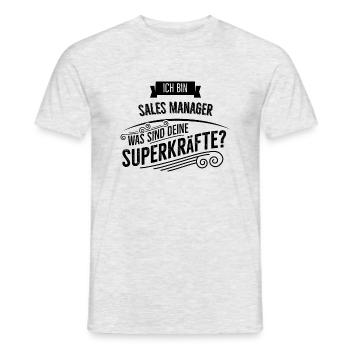 Sales Manager - Männer T-Shirt - Grau meliert - Vorne - AI Model Male 178 dark (178cm)
