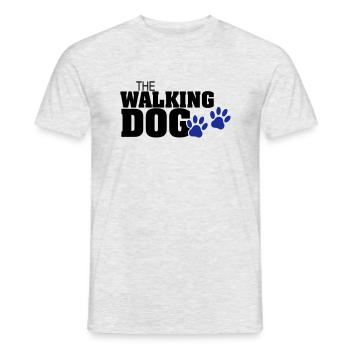The Walking Dog paw print - Men's T-Shirt - heather grey - Front - AI Model Male 178 dark (178cm)