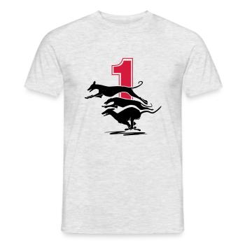 NR. 1 - Men's T-Shirt - heather grey - Front - AI Model Male 178 dark (178cm)