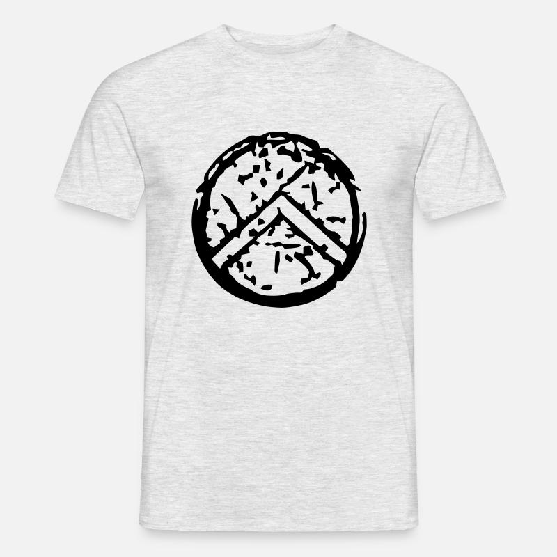 spartan_shield - Männer T-Shirt - Grau meliert