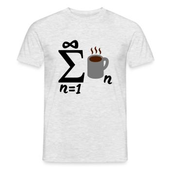 Infinite Coffee - Men's T-Shirt - heather grey - Front - AI Model Male 178 dark (178cm)