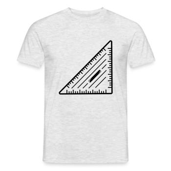 Geodreieck - Männer T-Shirt - Grau meliert - Vorne - AI Model Male 178 dark (178cm)