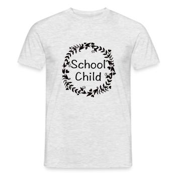 Écolier - T-shirt homme - gris chiné - Devant - AI Model Male 178 dark (178cm)