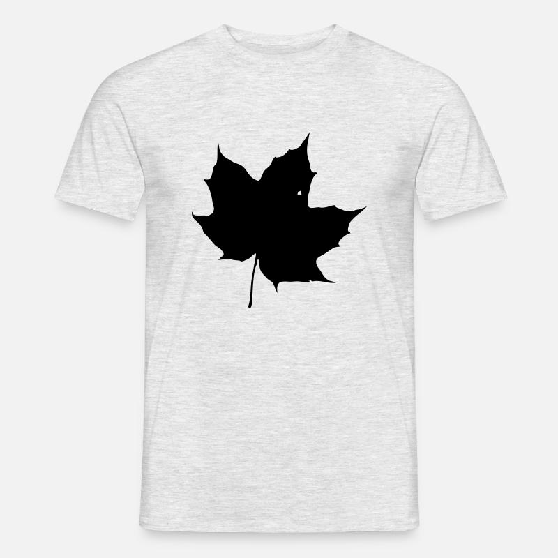 leaf 07 - Männer T-Shirt - Grau meliert