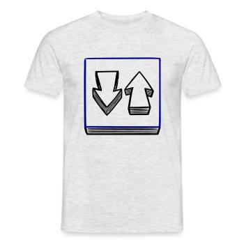 Inscrivez-vous et descendez - T-shirt homme - gris chiné - Devant - AI Model Male 178 dark (178cm)