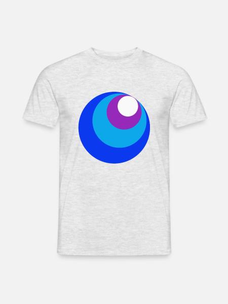 Circles - Männer T-Shirt - Grau meliert